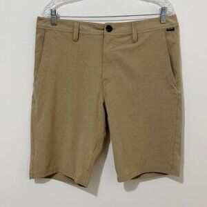 Volcom Tan Surf & Turf 4-Way Stretch Tan Shorts Men's Size 33